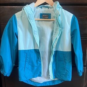 Eddie Bauer Two-Tone Aqua & Teal Windbreaker GIRLS Jacket